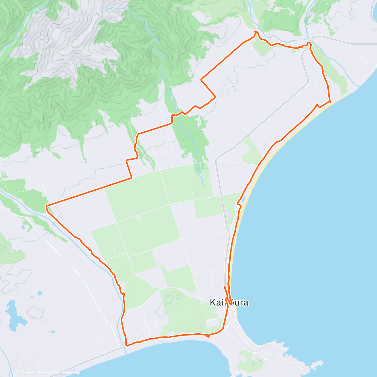 Map of the activity, Kaikoura Whale Trail