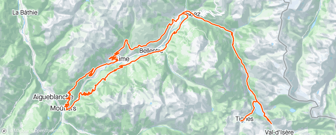 Map of the activity, Tigne #6