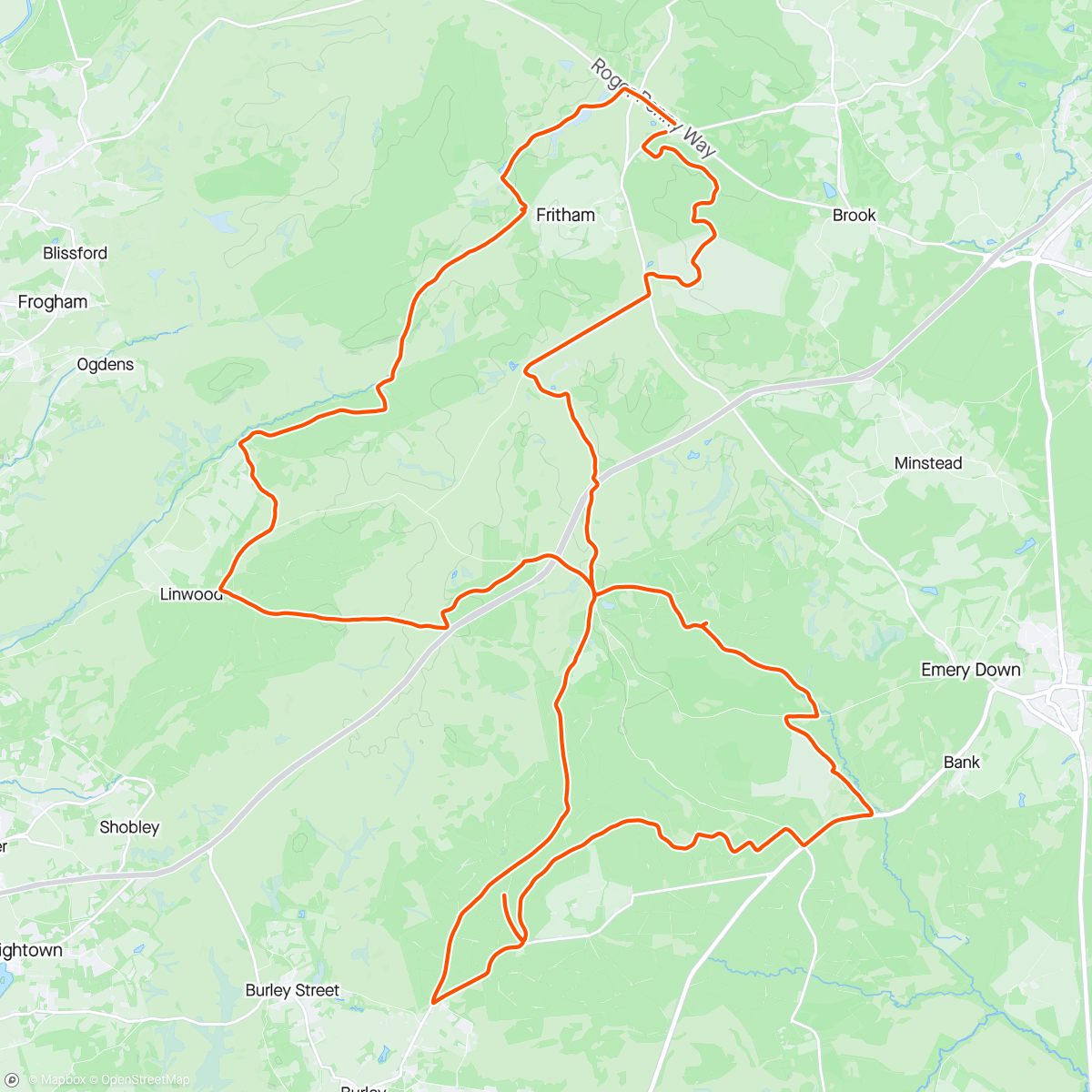 Map of the activity, VC Venta May gravel ride