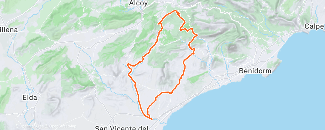 Map of the activity, Bicicleta por la mañana