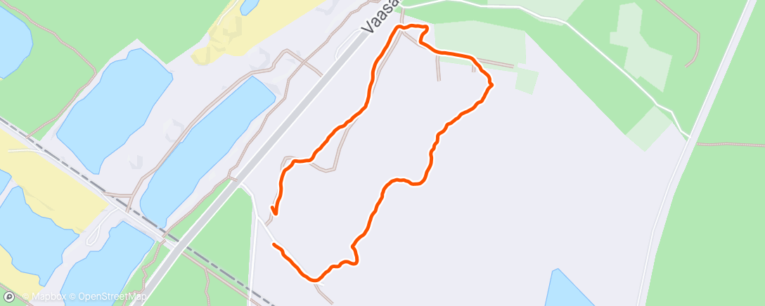 Map of the activity, Afternoon Run. Orienteering kävellen