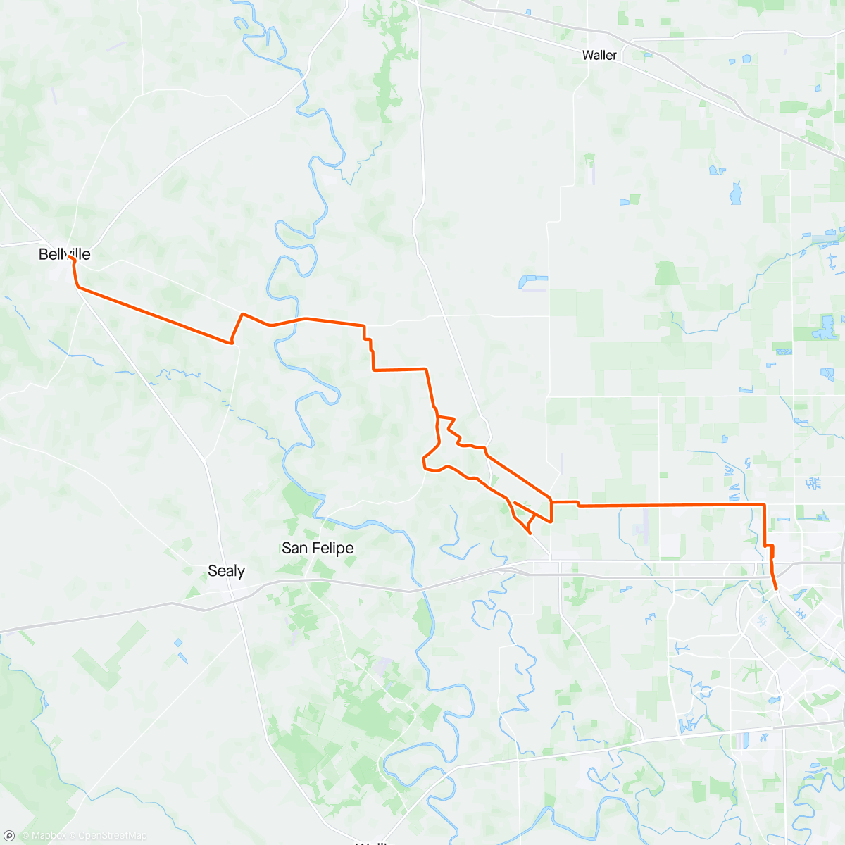 Mapa de la actividad (Bellville Morning Ride)