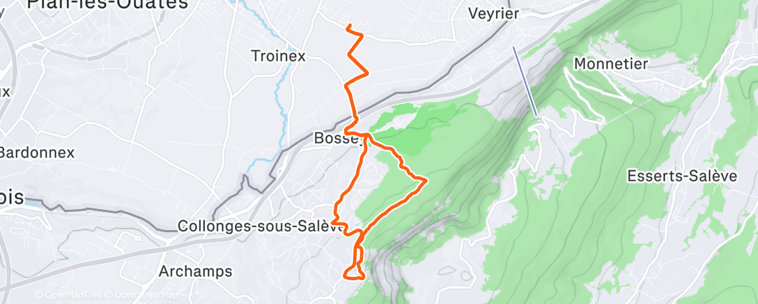 Map of the activity, Footing avec Eve
