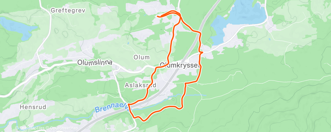 Map of the activity, Afternoon Run