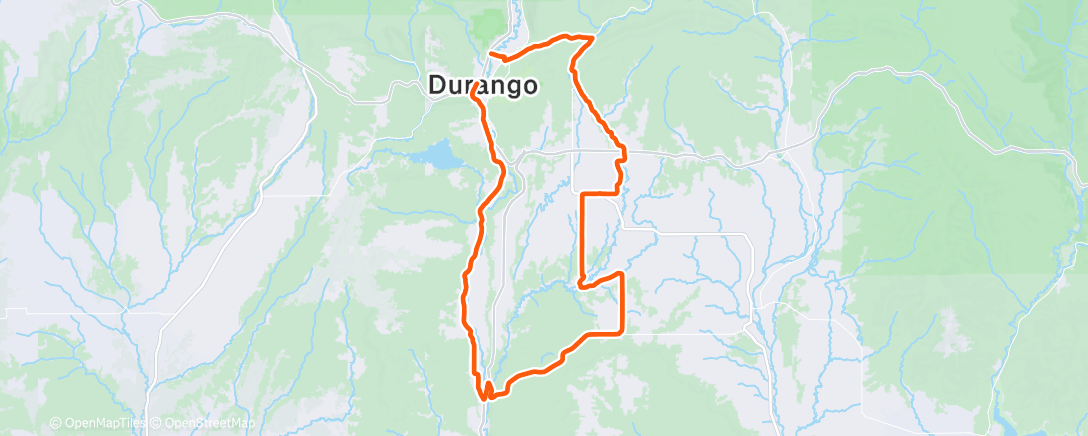 Map of the activity, Lunch Ride