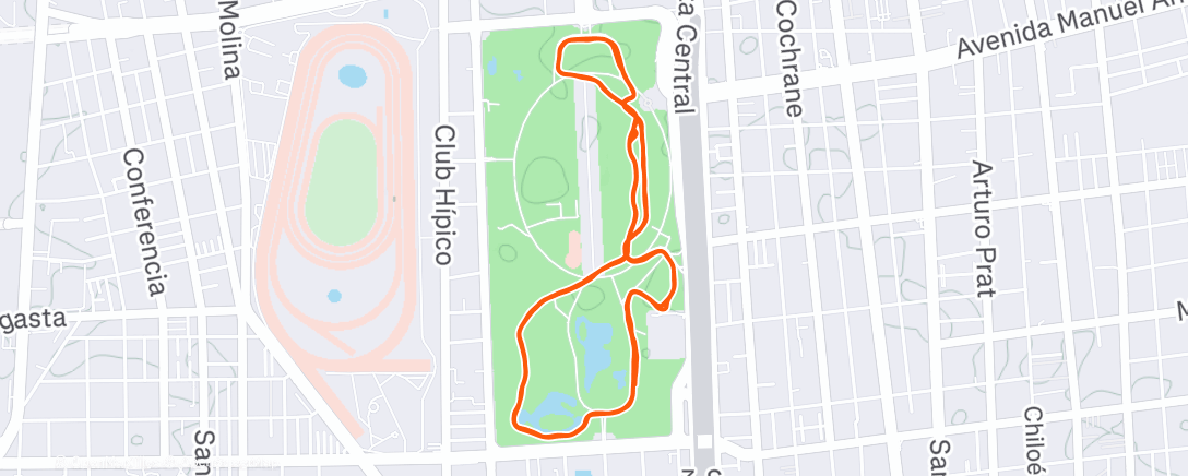 Карта физической активности (Carrera de noche)