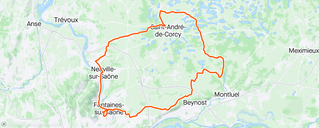 Map of the activity, Sortie vélo le matin