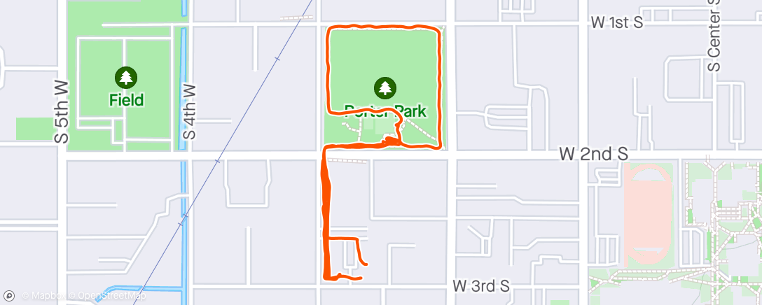 Map of the activity, Sort of run/walk hybrid w/ lov