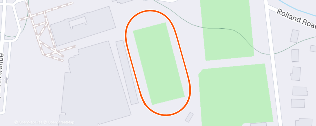 Map of the activity, Track w/ Win - 8mile alternating tempo