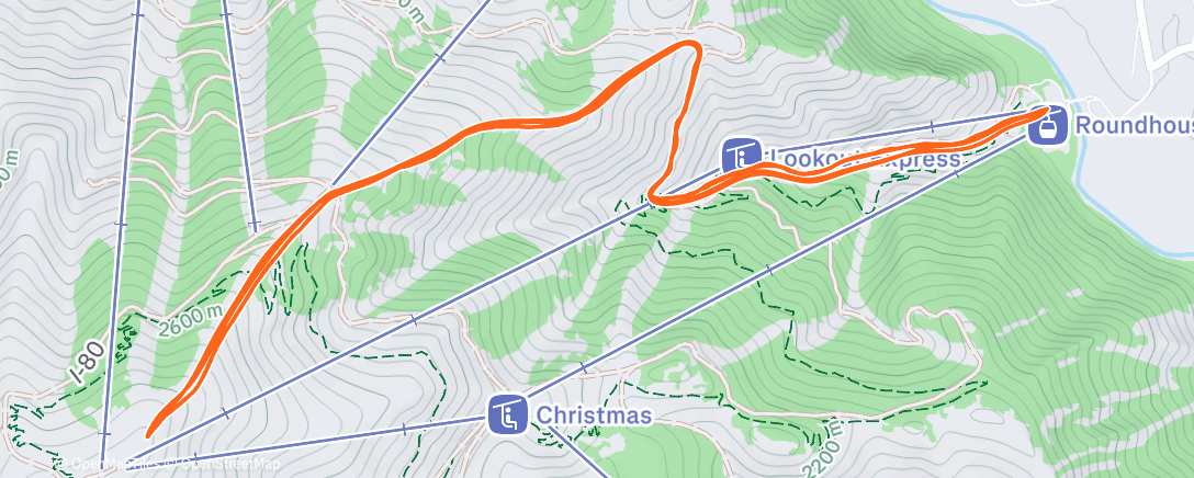 Map of the activity, Morning Backcountry Ski