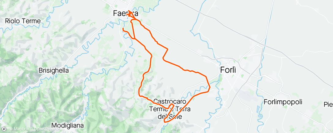 Mapa de la actividad (Giro mattutino)