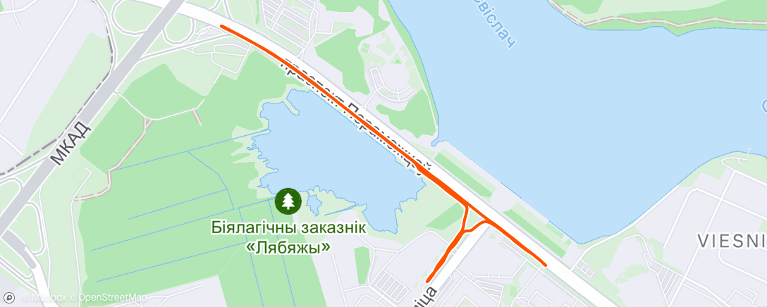 Map of the activity, Утренний забег