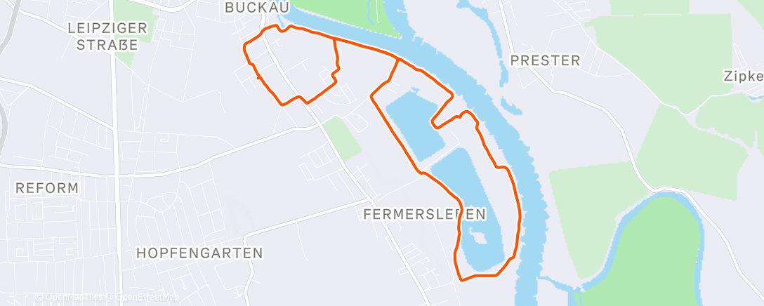 Map of the activity, Lauf am Nachmittag