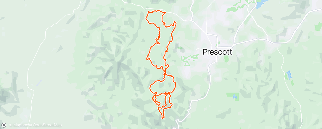 Map of the activity, Checking out some Prescott trails!