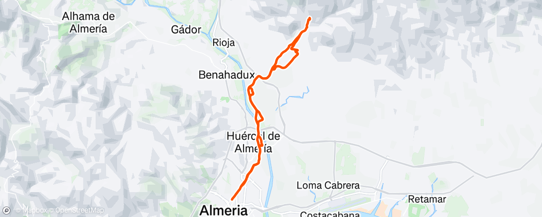 Map of the activity, Baños fin de año