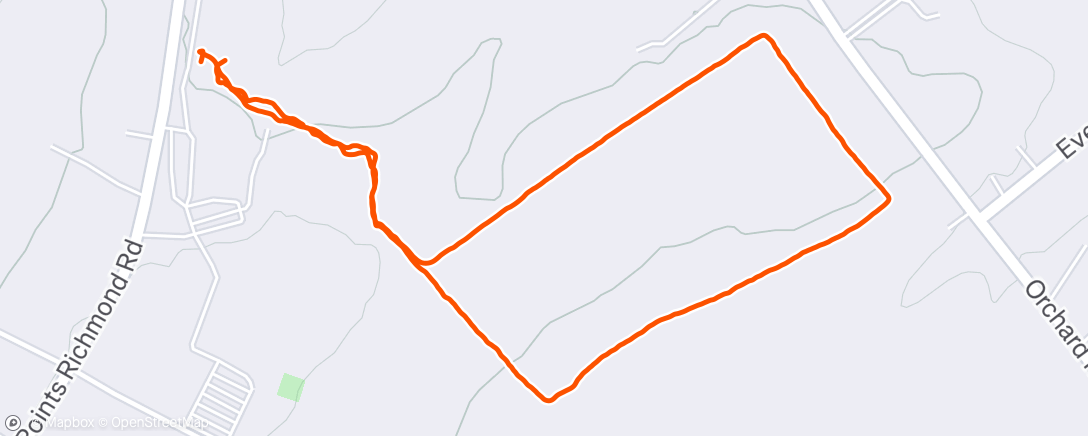 Map of the activity, Evening Hike