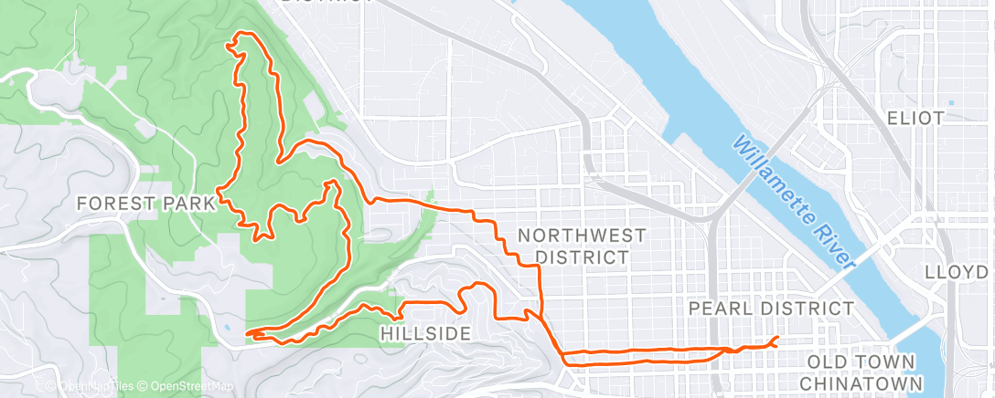 Map of the activity, Morning Run