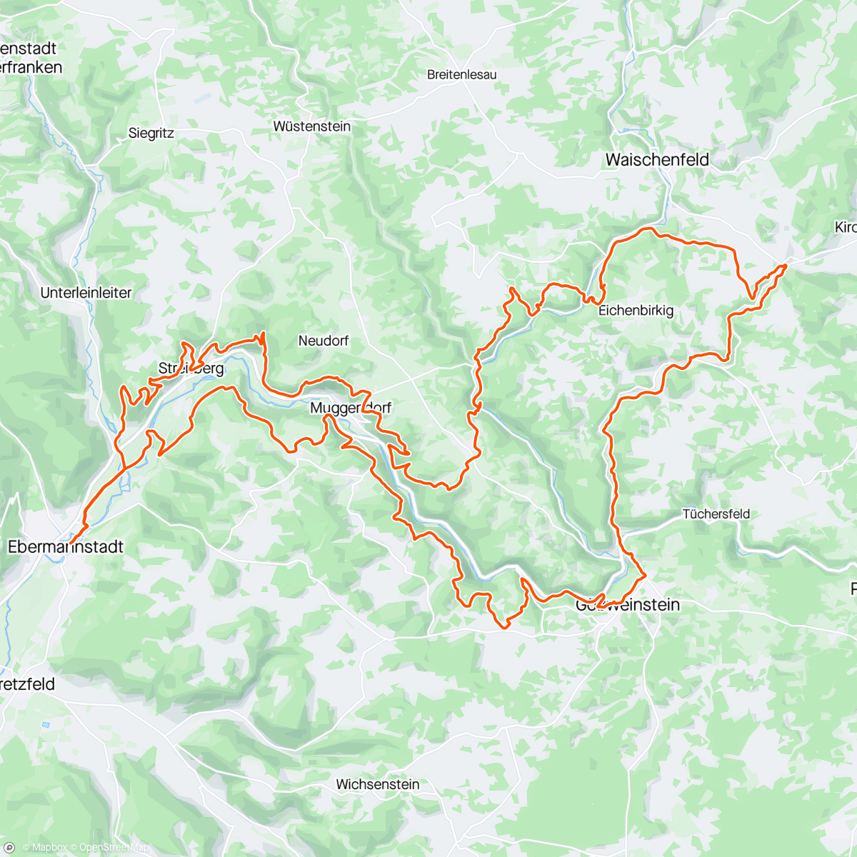 Map of the activity, 3. Ultratrail Fränkische Schweiz