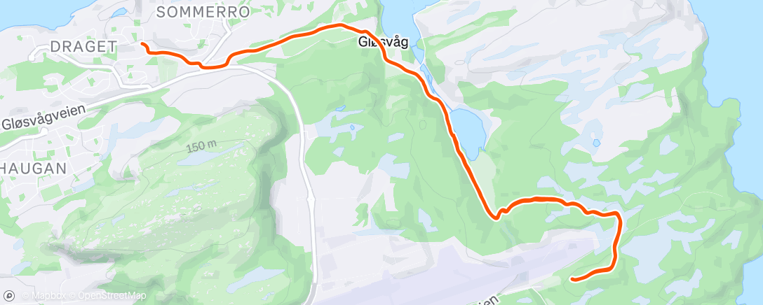 Mappa dell'attività Lørdagsjogg i fint høst (sommar)-vær