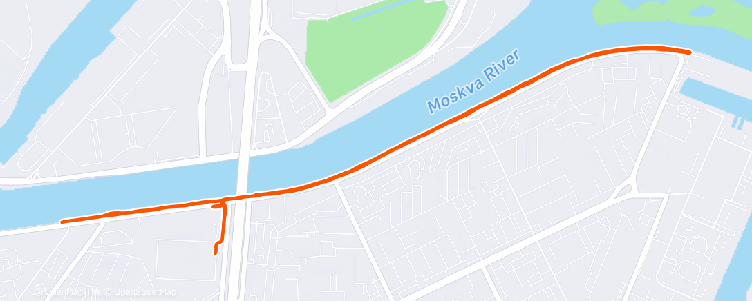 Map of the activity, Вечерний забег