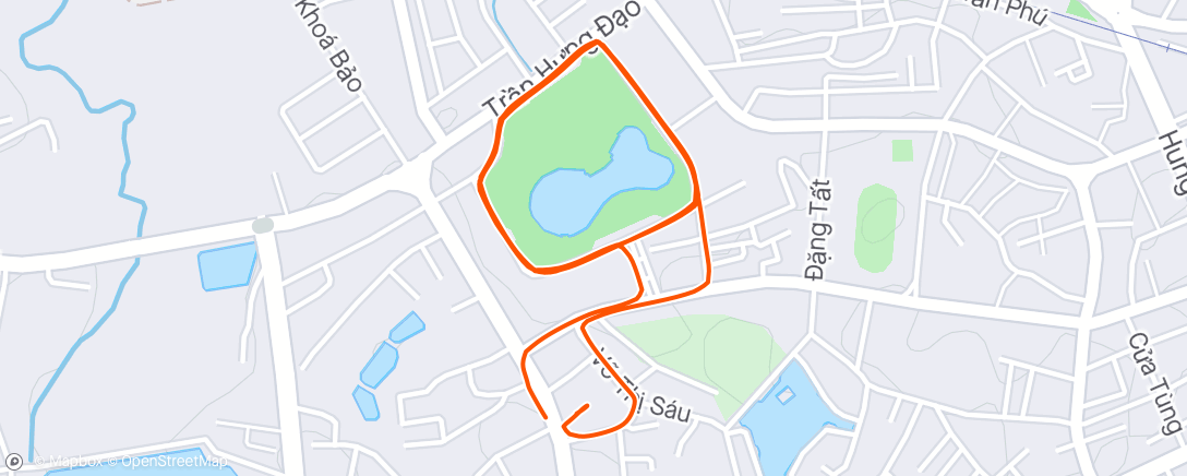 Map of the activity, Morning Run