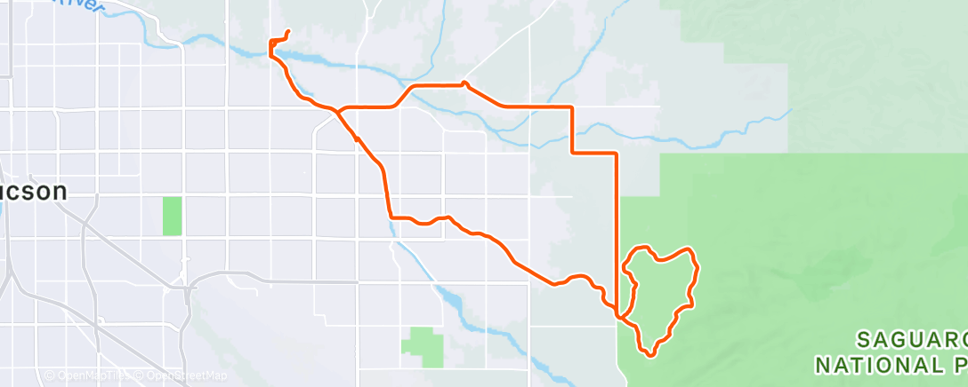 Map of the activity, Saguaro reco