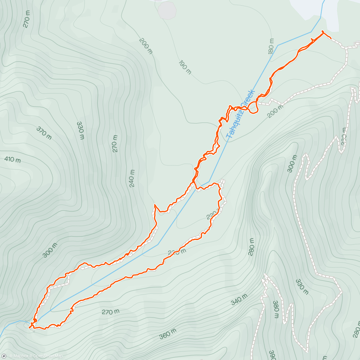 Mapa da atividade, Taquitz Falls