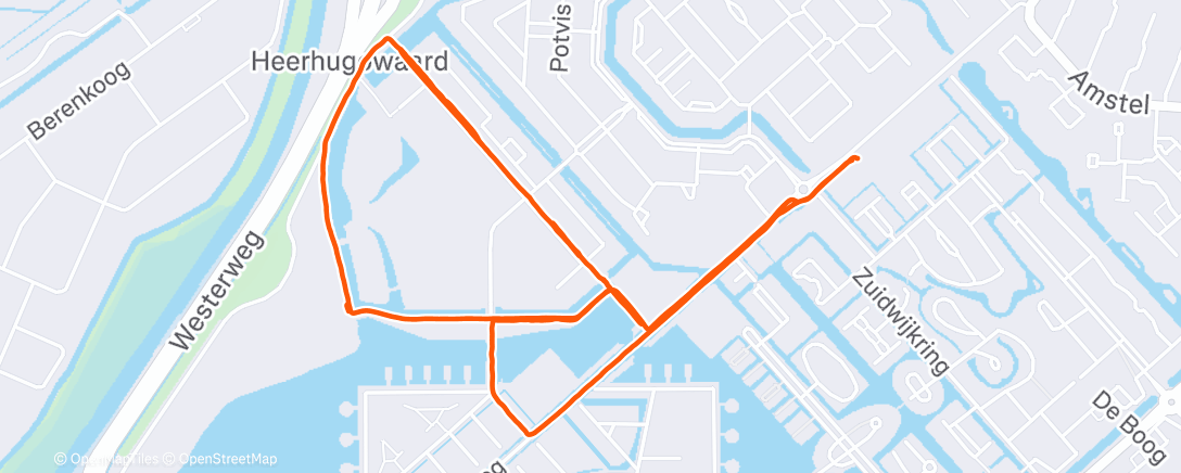 Map of the activity, Avondloop