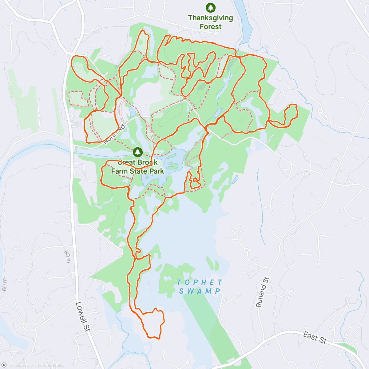 Mapa de la actividad (DNF - TARC Fall Classic 50M)