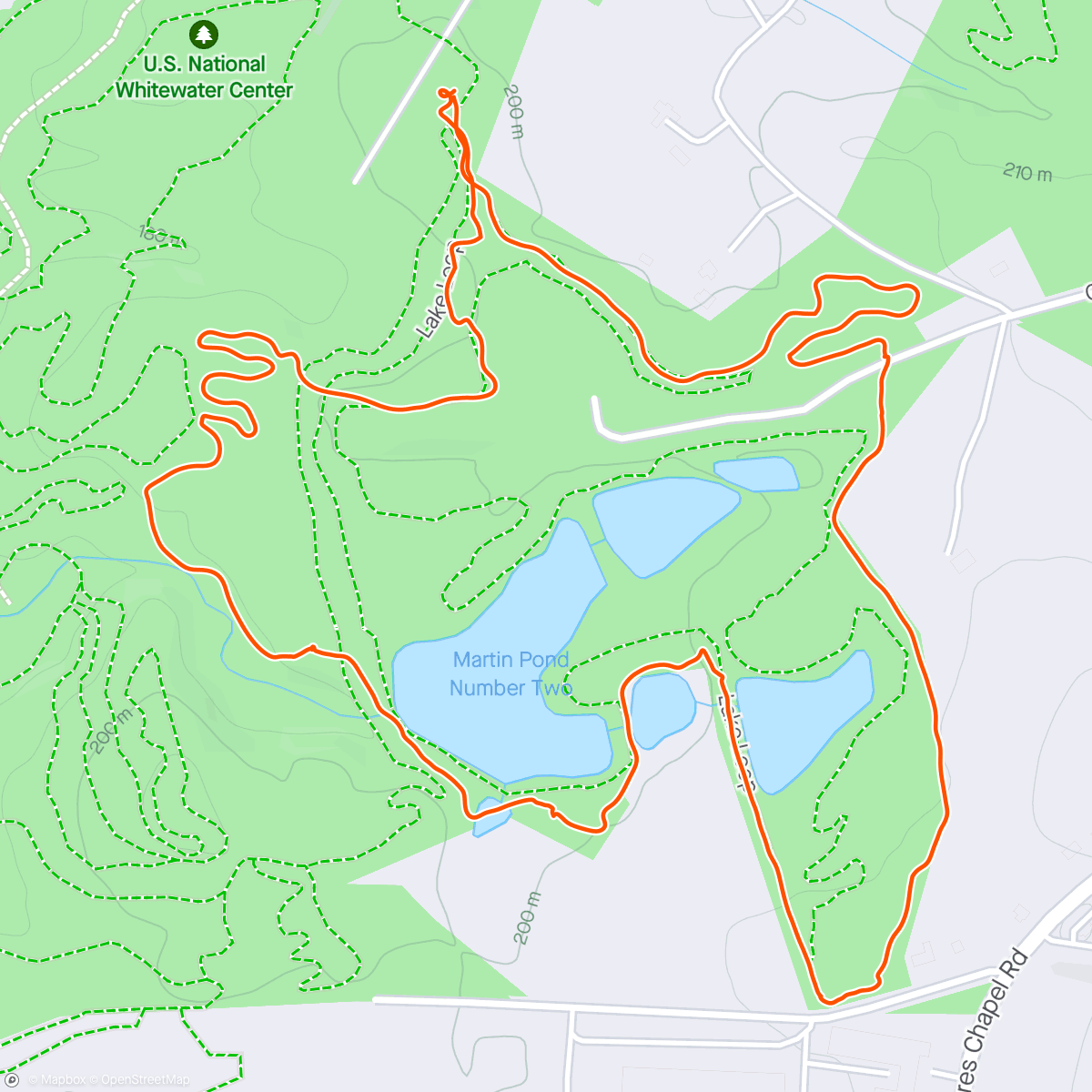 Map of the activity, Congrats WWC, you totally fucked up lake loop