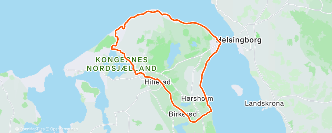 Map of the activity, Cycling