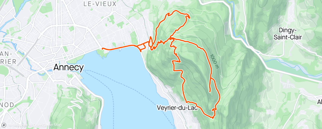 Map of the activity, Petit tour au Veyrier 👍
