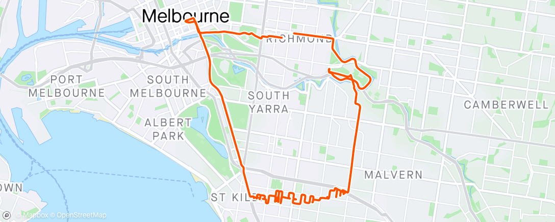 Map of the activity, Friday commute