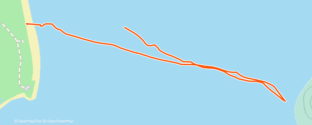 Map of the activity, Afternoon Swim