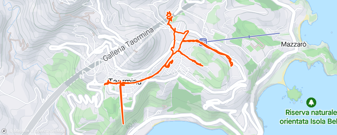 Map of the activity, Visite de Taormina ☀️👍🚶💑