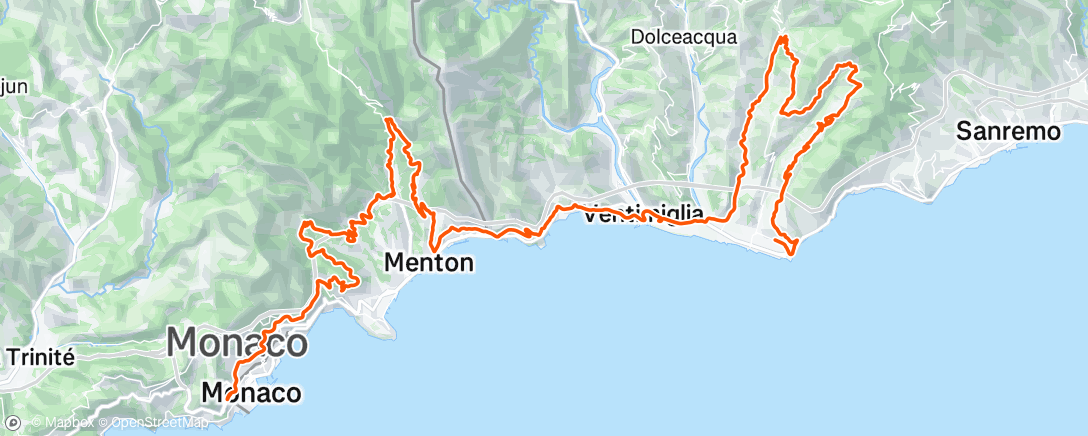 Map of the activity, Morning Ride