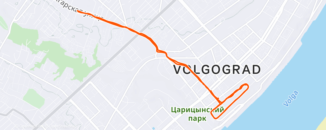 Map of the activity, Morning Run