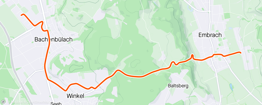 Map of the activity, Bülach