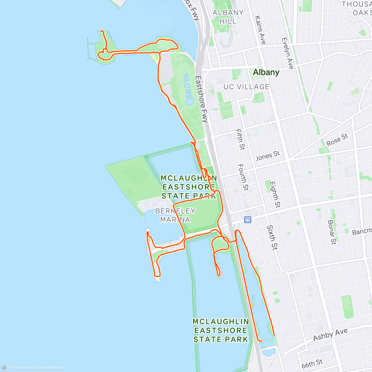 Map of the activity, Urban MTB