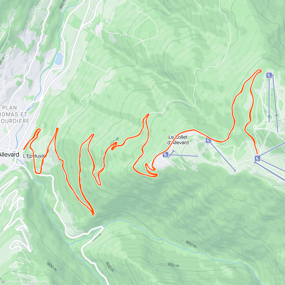 Map of the activity, Échappées iséroises #1 : Super Collet