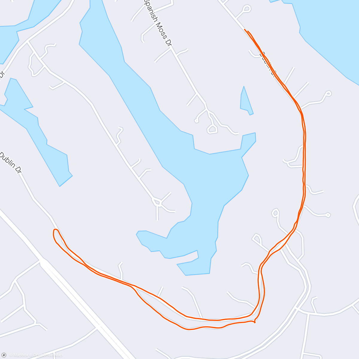 Map of the activity, Must stop for horses.