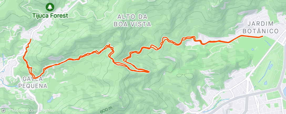 Map of the activity, Vista Chinesa - Mesa - Bombeiros