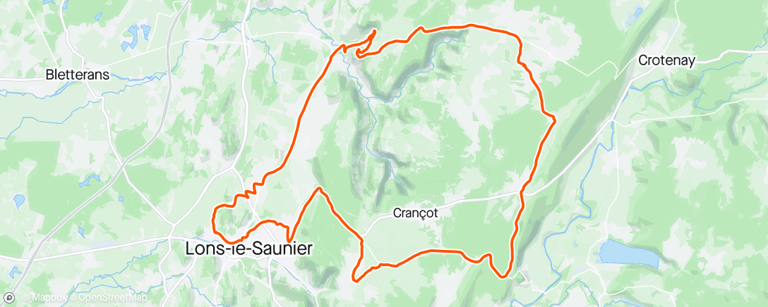 Map of the activity, Sortie à bicyclette