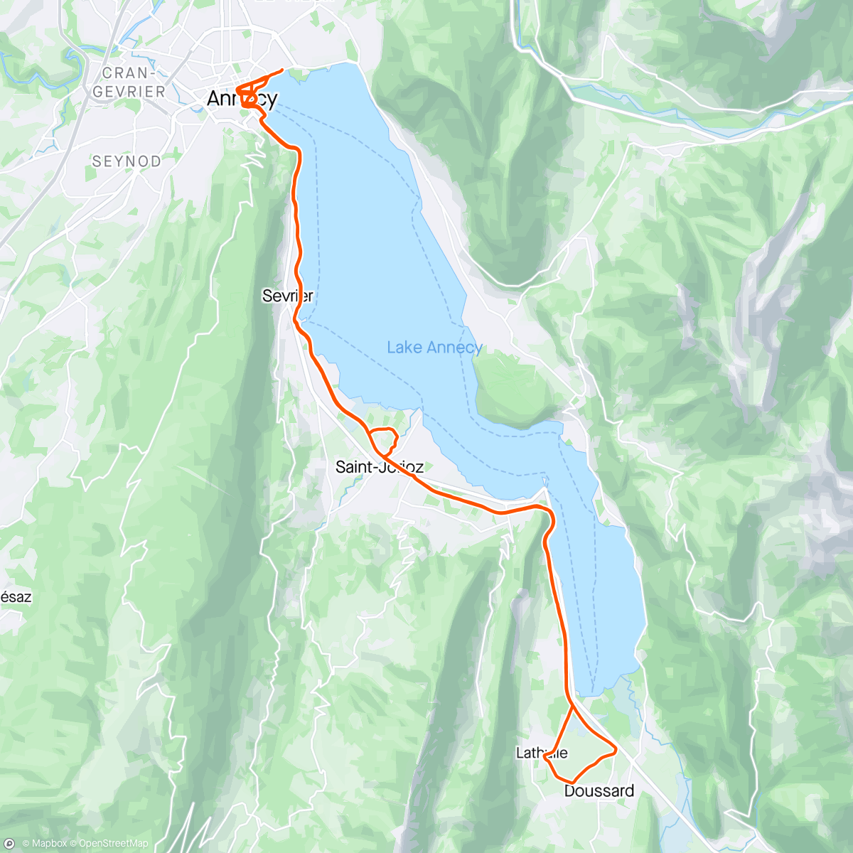 Map of the activity, Marathon Annecy 2024