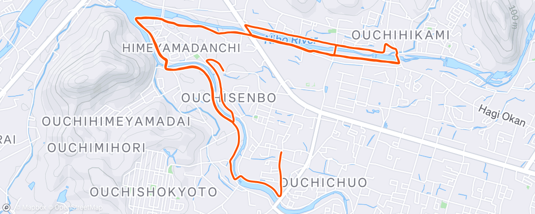 Map of the activity, 夕方のランニング