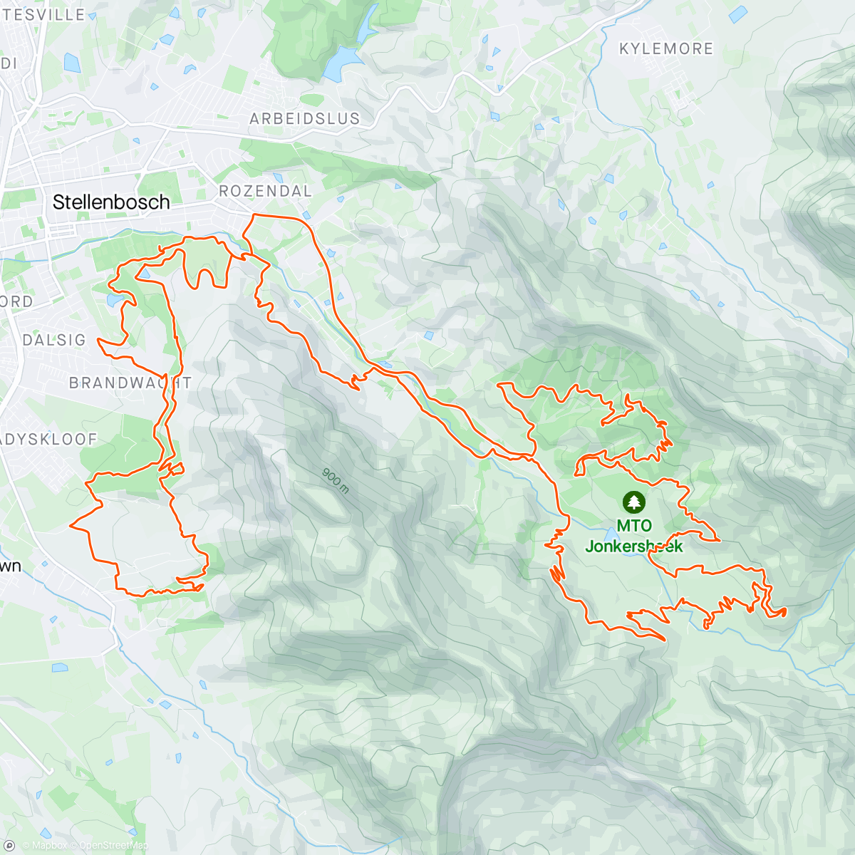 Map of the activity, Cape Epic - Stage 7
