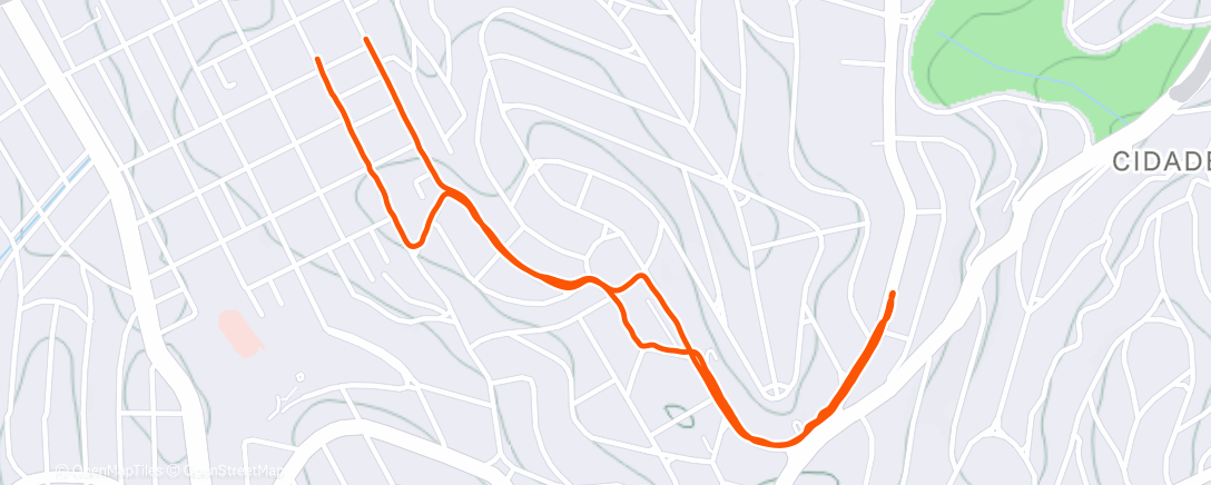 Map of the activity, Pedalada matinal