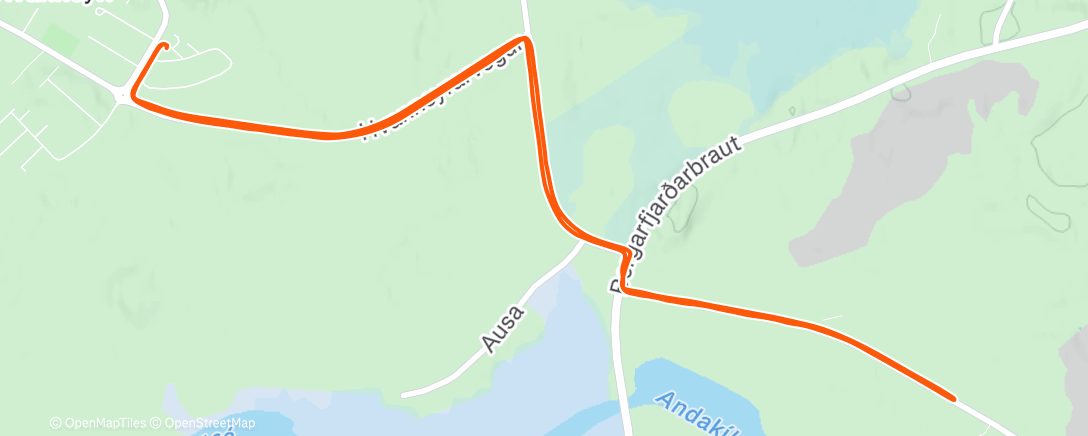 Map of the activity, Jóladagsskrölt