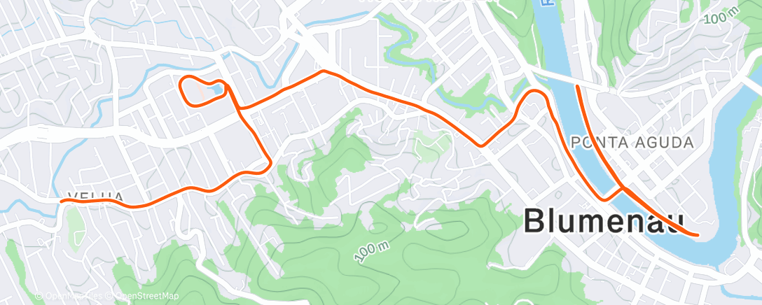 Map of the activity, Corrida matinal