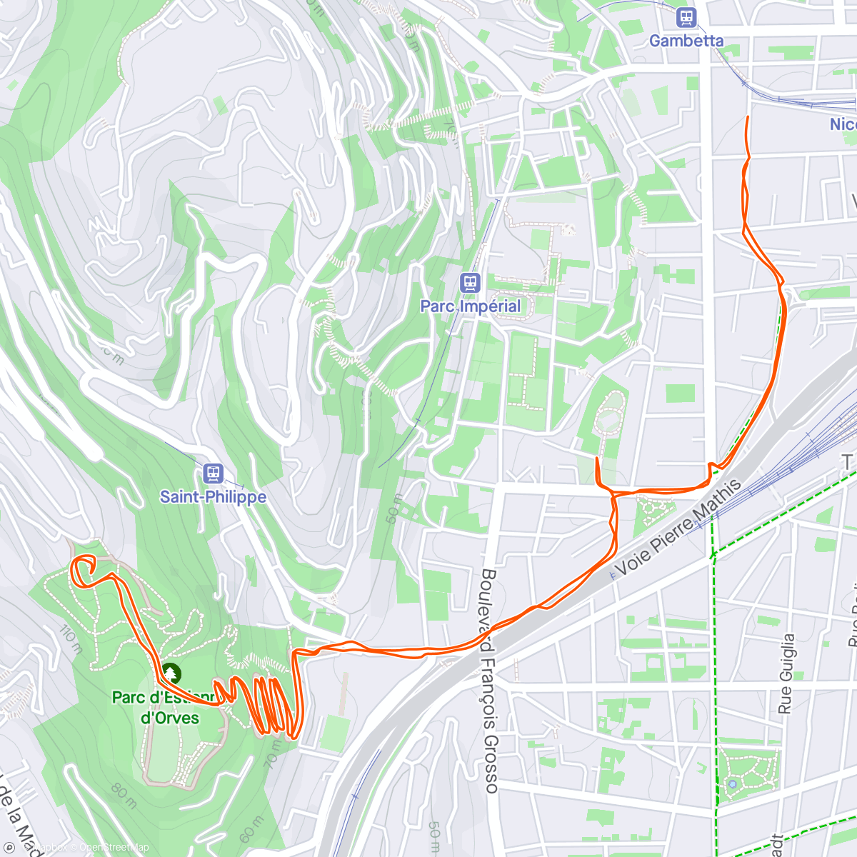 Map of the activity, Balade au parc Estienne d’Orves par l’Eglise russe